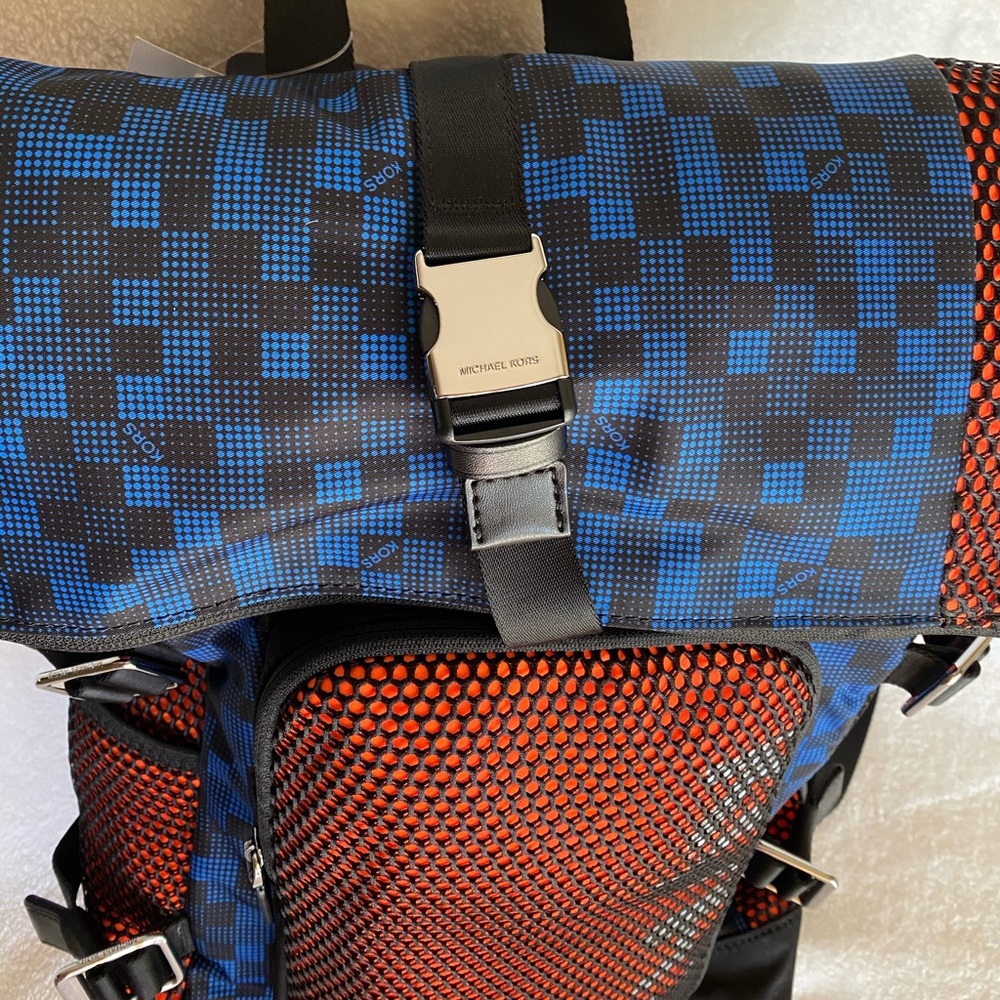SOLD! NWT Michael Kors Kent Roll Top Mesh Backpack - Picture 8 of 15